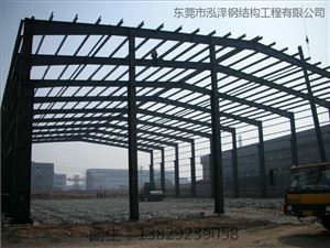 廠家東莞 鋼結(jié)構(gòu)廠房骨架搭接現(xiàn)場